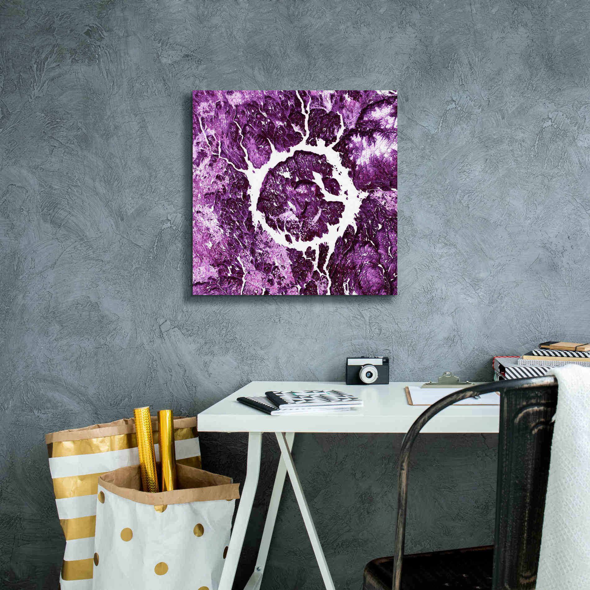 'Earth as Art: Eye of Quebec,' Canvas Wall Art,18 x 18