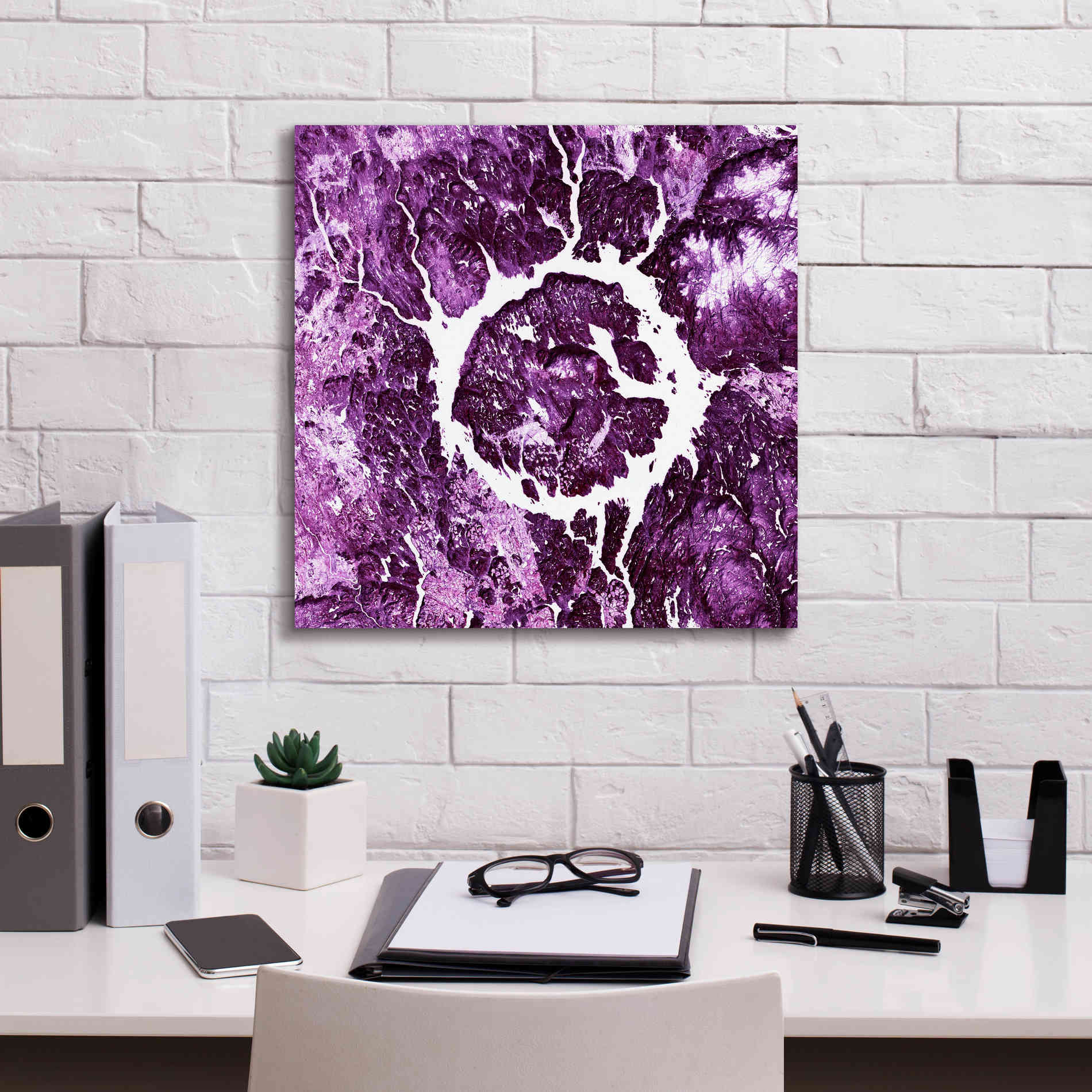 'Earth as Art: Eye of Quebec,' Canvas Wall Art,18 x 18