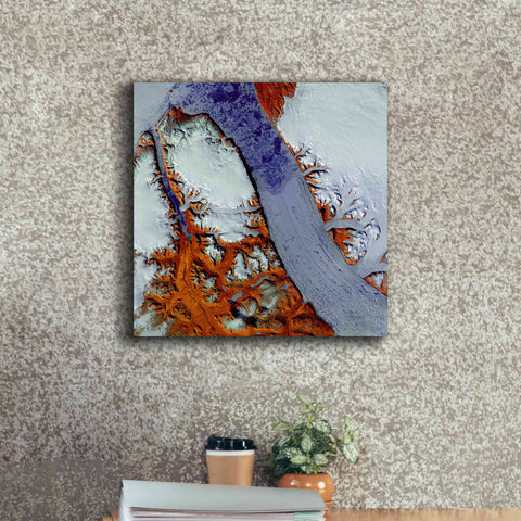 Image of 'Earth as Art: Petermann Glacier,' Canvas Wall Art,18 x 18