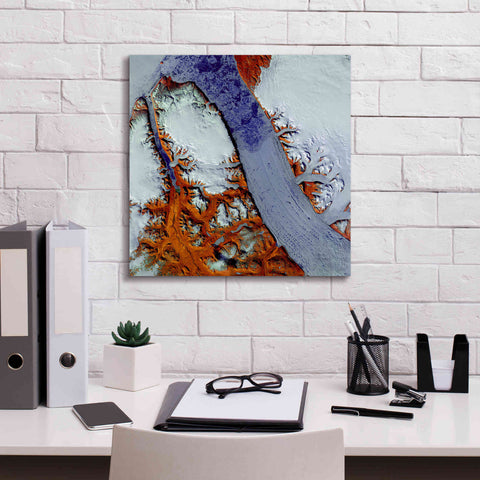 Image of 'Earth as Art: Petermann Glacier,' Canvas Wall Art,18 x 18