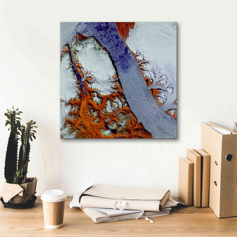 Image of 'Earth as Art: Petermann Glacier,' Canvas Wall Art,18 x 18