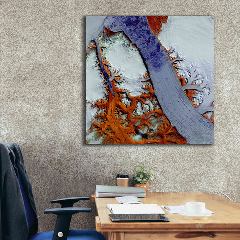 Image of 'Earth as Art: Petermann Glacier,' Canvas Wall Art,37 x 37