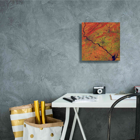 Image of 'Earth as Art: River and Ridge,' Canvas Wall Art,12 x 12