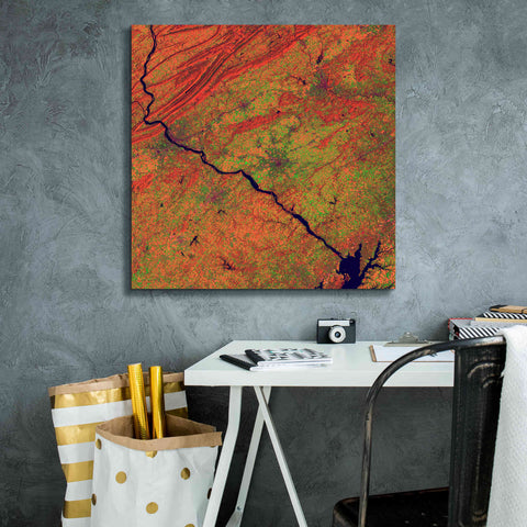 Image of 'Earth as Art: River and Ridge,' Canvas Wall Art,26 x 26