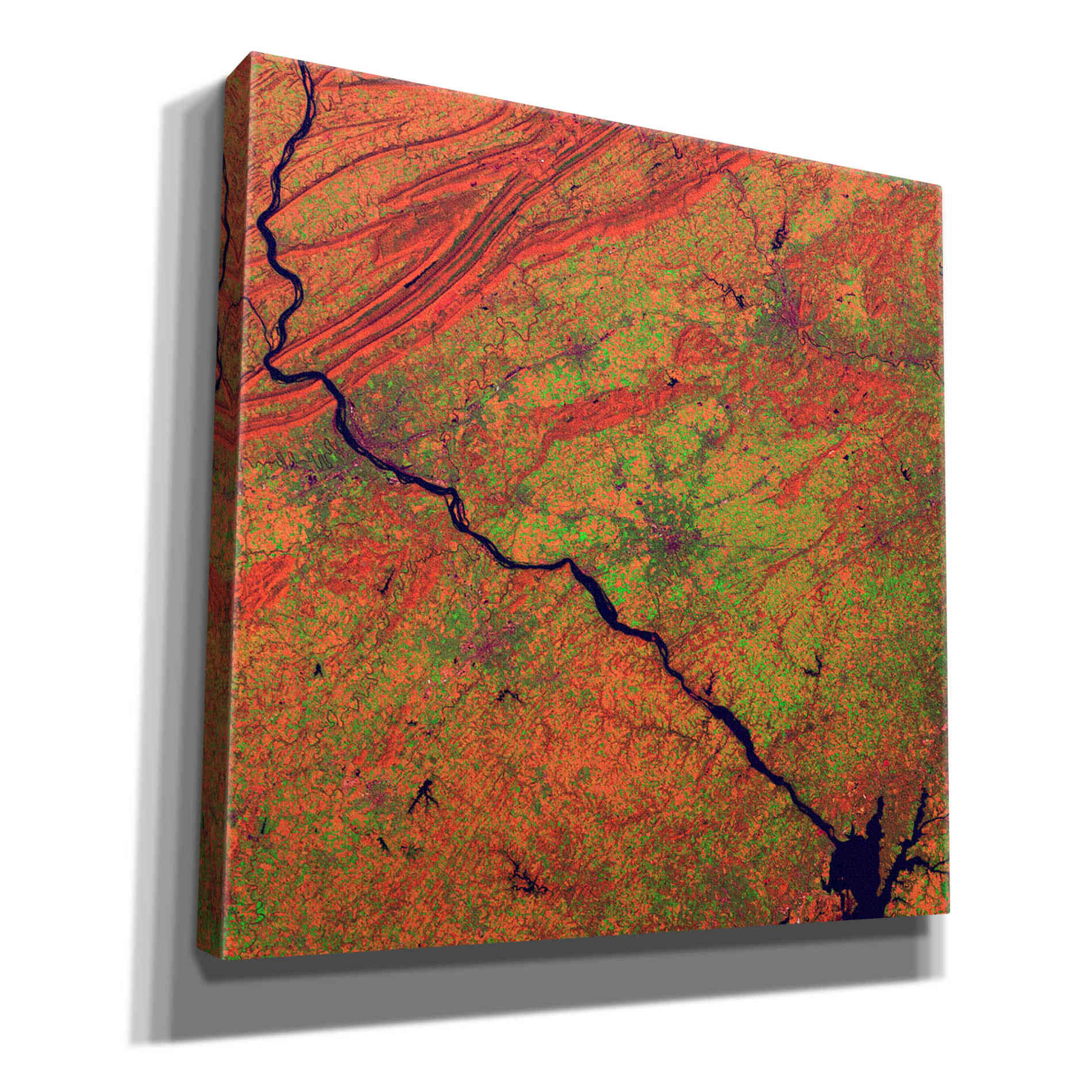 'Earth as Art: River and Ridge,' Canvas Wall Art,12x12x1.1x0,18x18x1.1x0,26x26x1.74x0,37x37x1.74x0