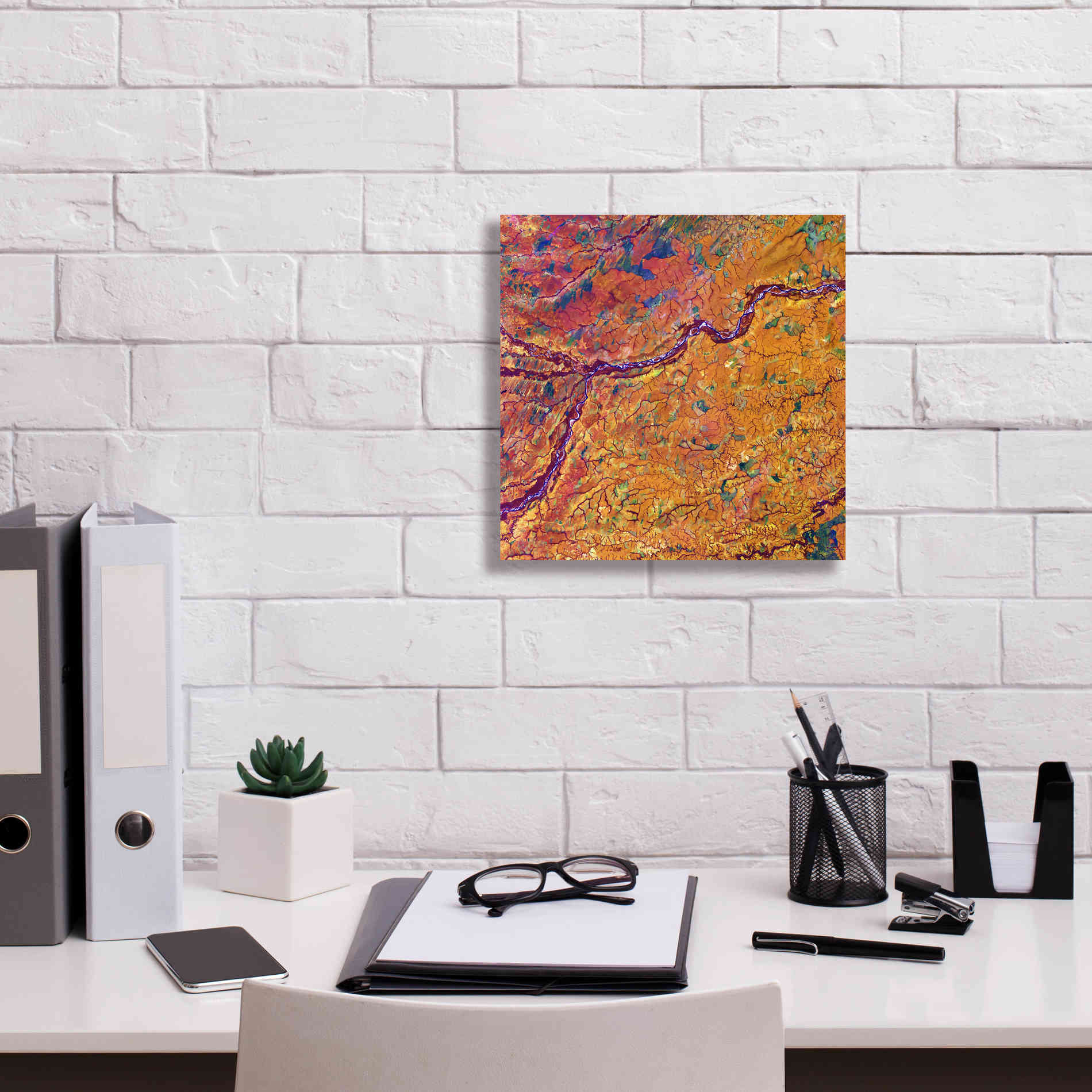 'Earth as Art: Capillaries,' Canvas Wall Art,12 x 12