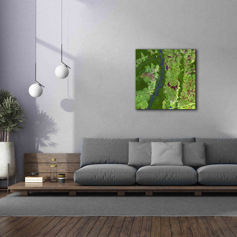 Image of 'Earth as Art: Oxbows in Bolivia,' Canvas Wall Art,37 x 37