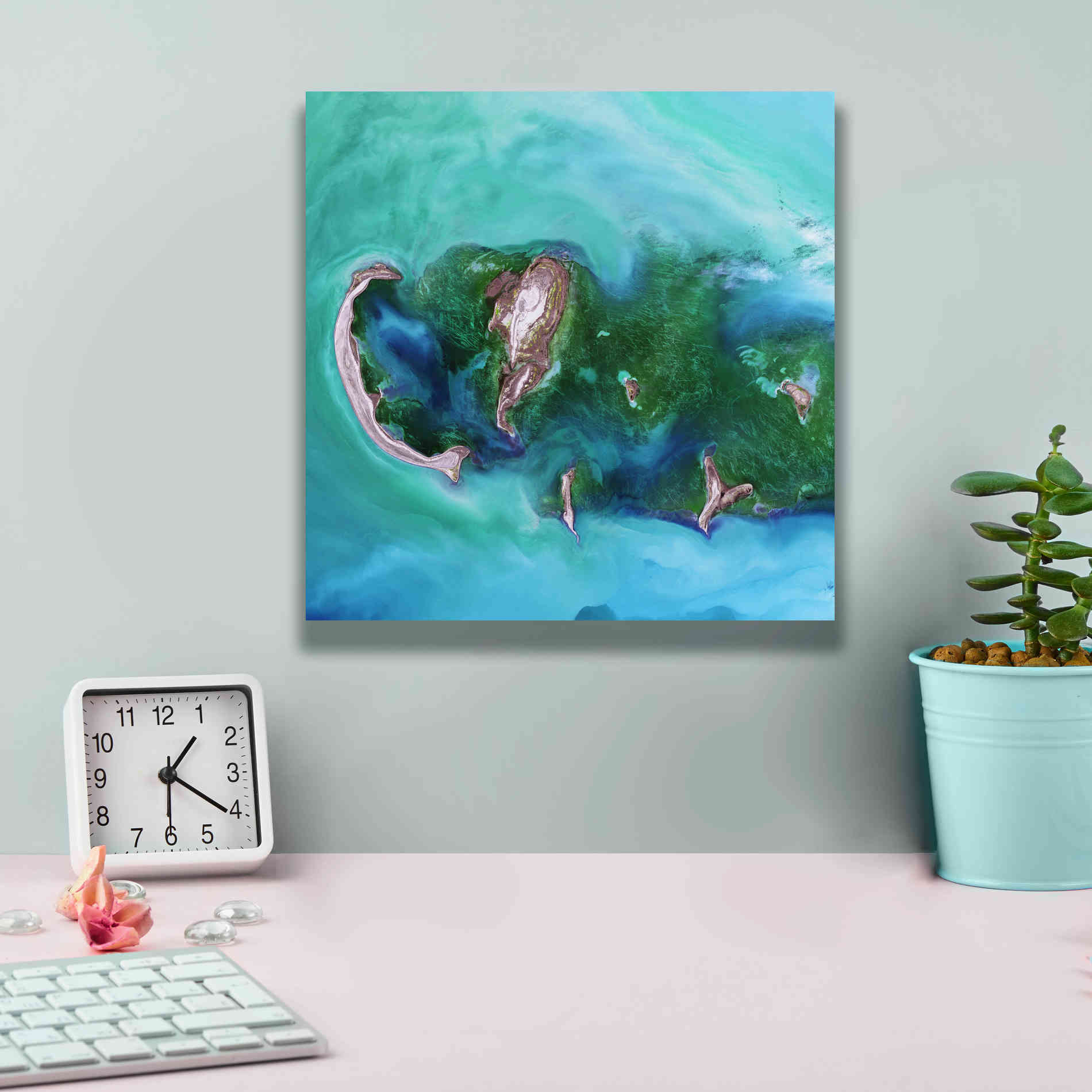 'Earth as Art: Caspian Scour,' Canvas Wall Art,12 x 12