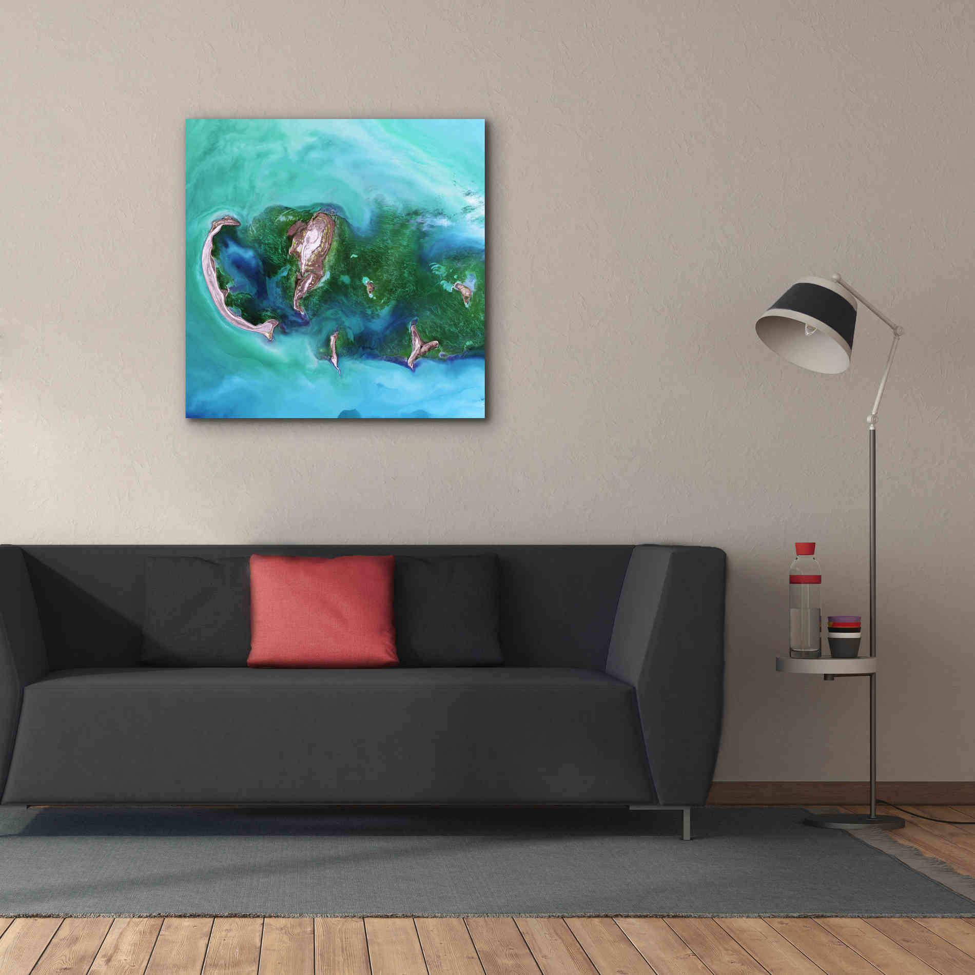 'Earth as Art: Caspian Scour,' Canvas Wall Art,37 x 37