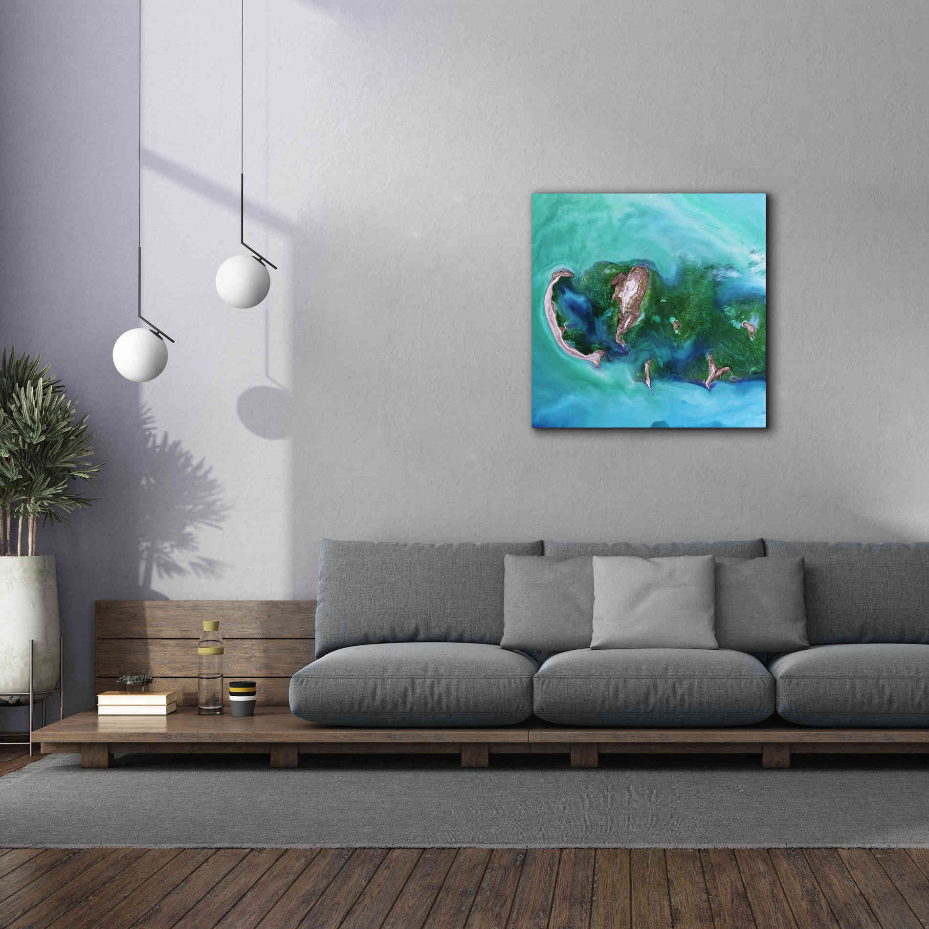 'Earth as Art: Caspian Scour,' Canvas Wall Art,37 x 37
