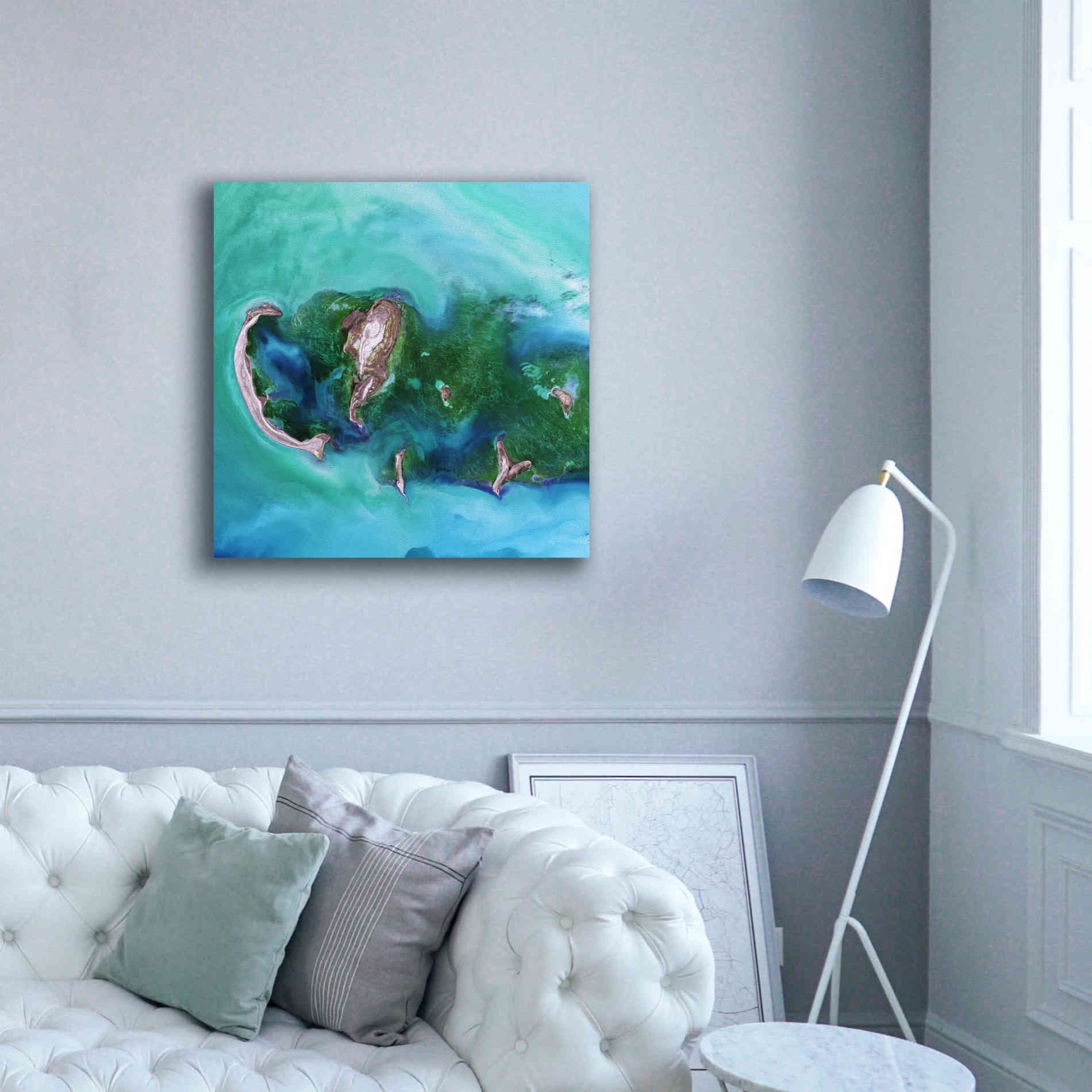 'Earth as Art: Caspian Scour,' Canvas Wall Art,37 x 37