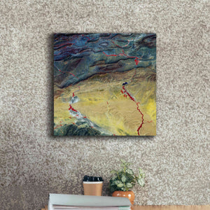 'Earth as Art: Crimson Streams,' Canvas Wall Art,18 x 18