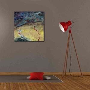 'Earth as Art: Crimson Streams,' Canvas Wall Art,26 x 26