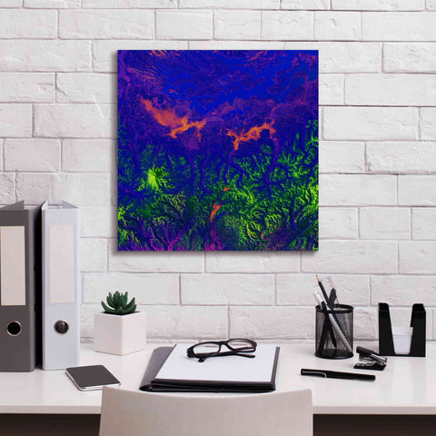 Image of 'Earth as Art: Fanciful Fluorescence,' Canvas Wall Art,18 x 18