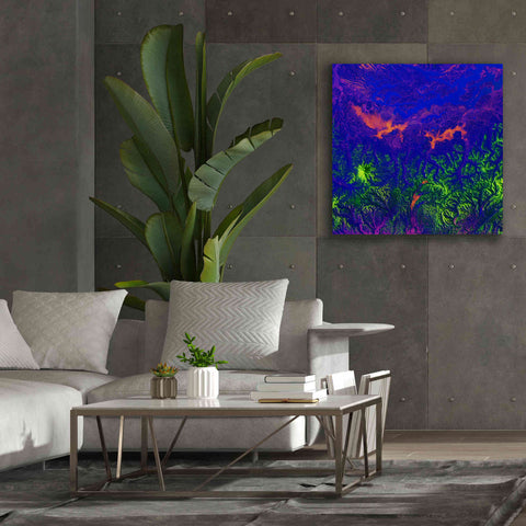 Image of 'Earth as Art: Fanciful Fluorescence,' Canvas Wall Art,37 x 37