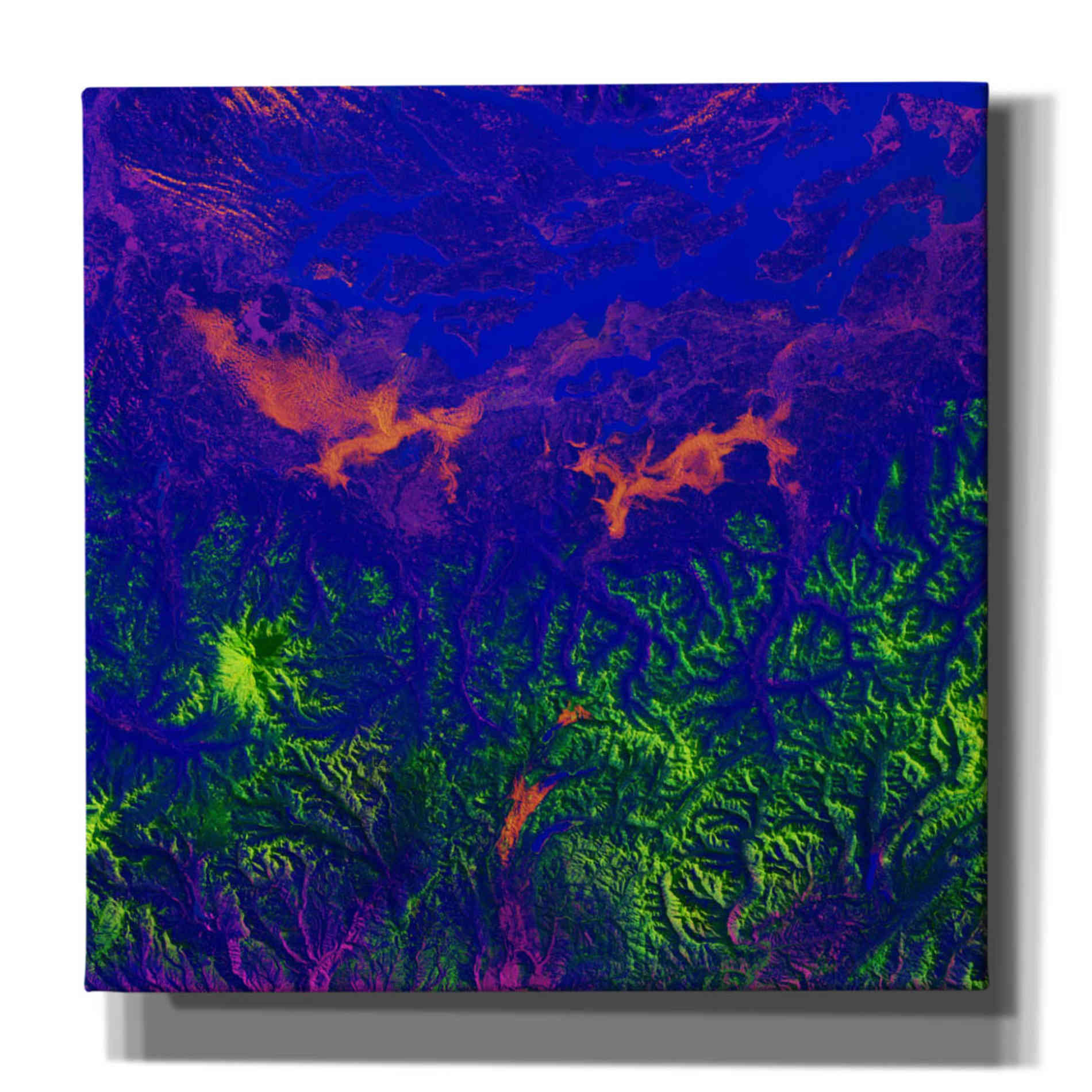 'Earth as Art: Fanciful Fluorescence,' Canvas Wall Art,12x12x1.1x0,18x18x1.1x0,26x26x1.74x0,37x37x1.74x0