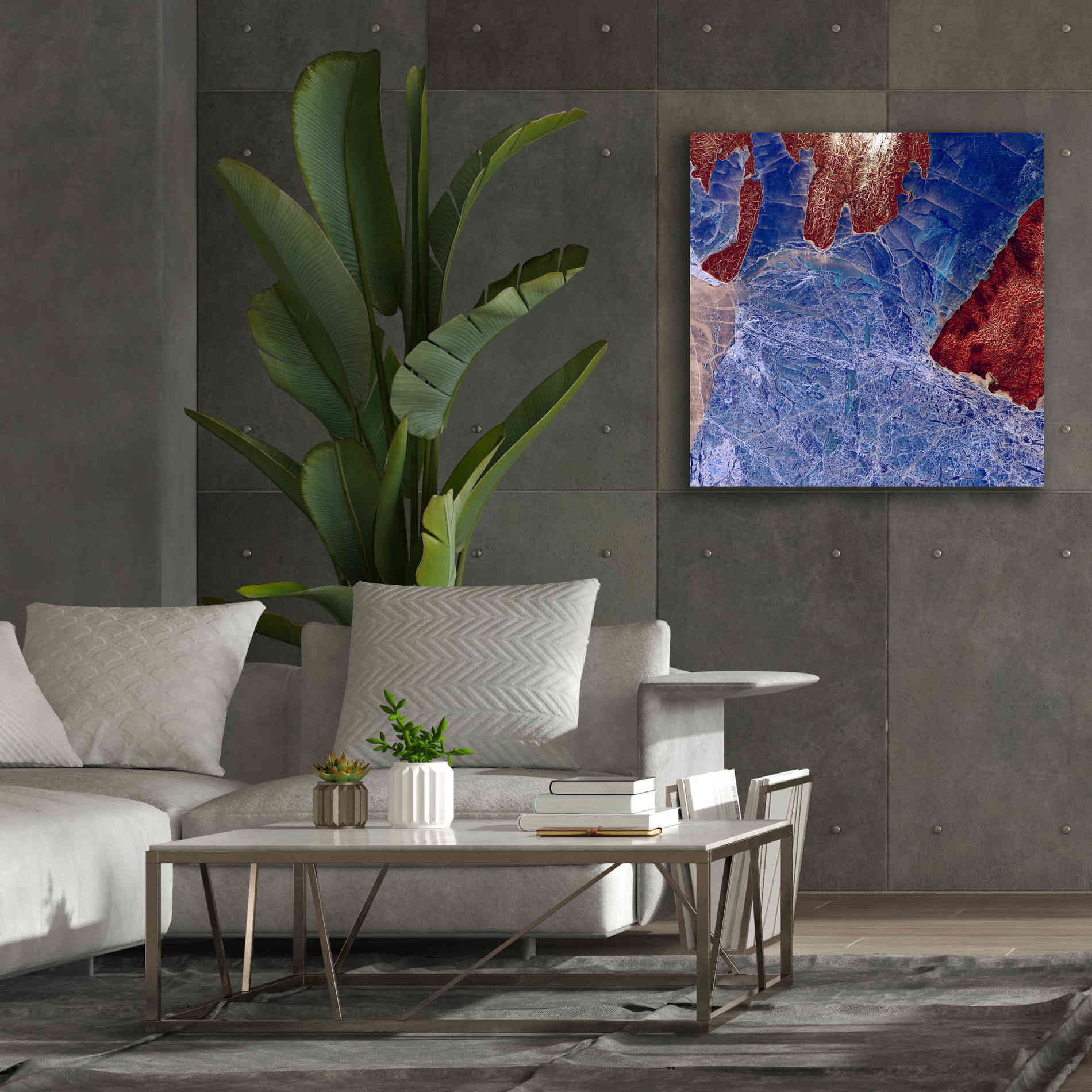 'Earth as Art: Fractured,' Canvas Wall Art,37 x 37
