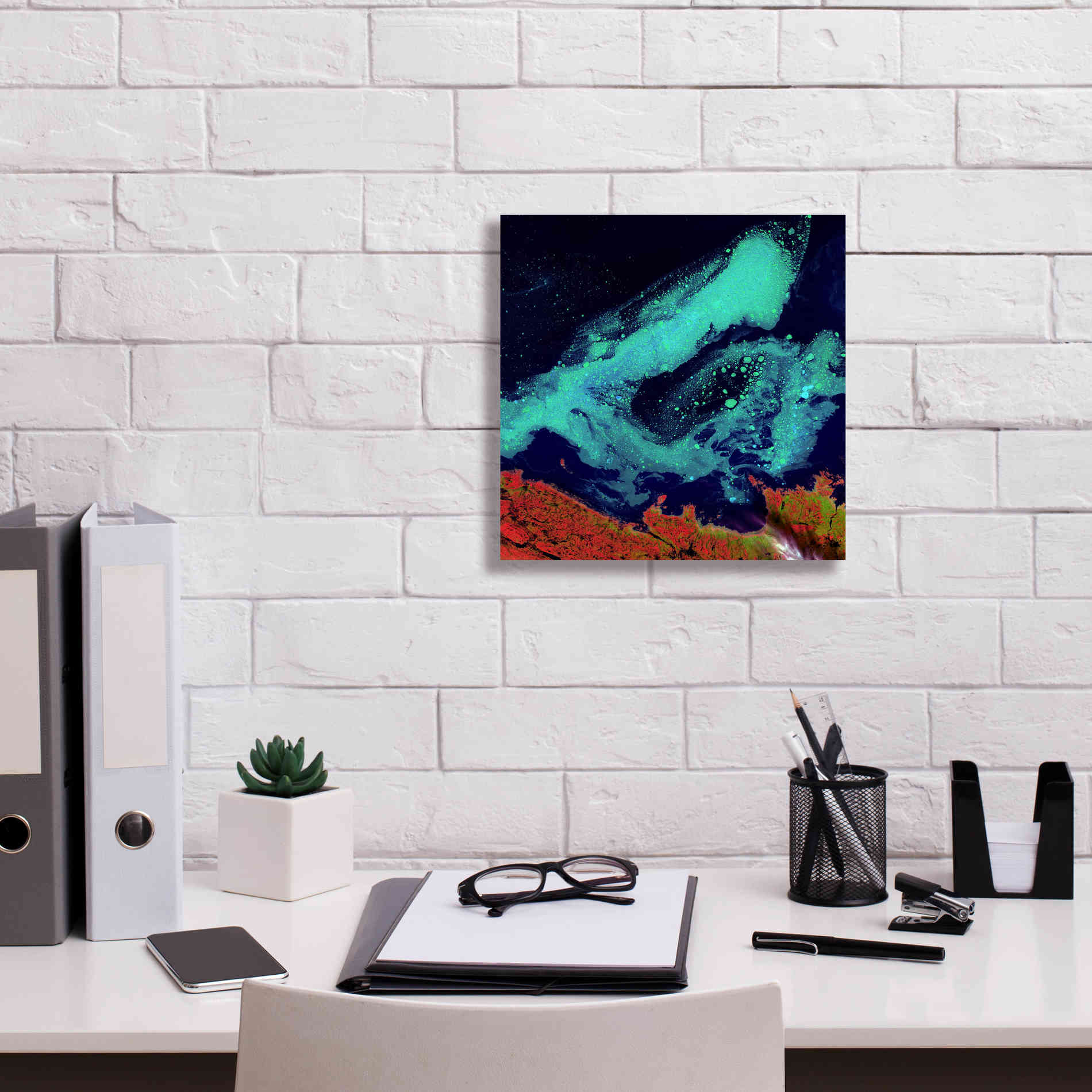 'Earth as Art: Icy Vortex,' Canvas Wall Art,12 x 12