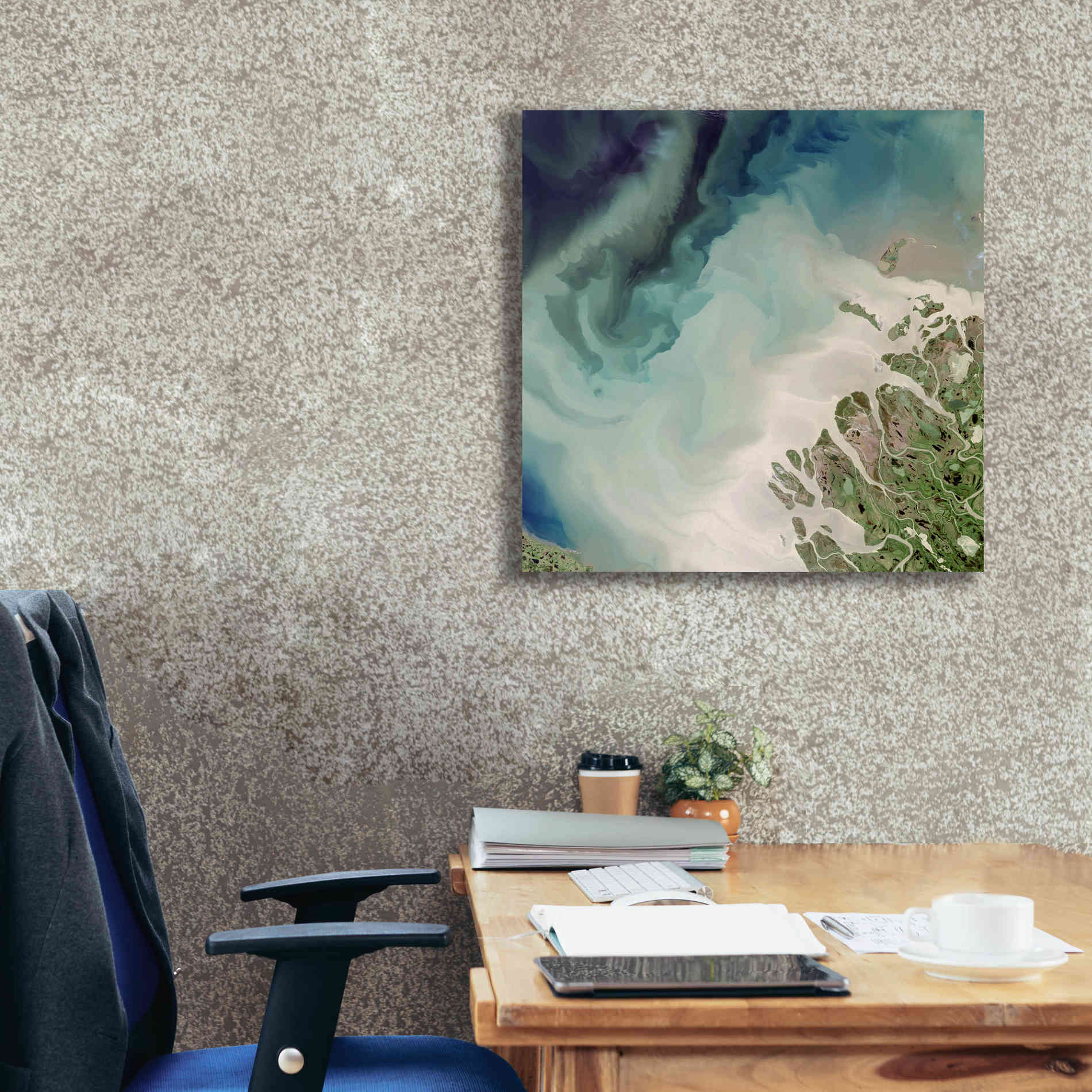 'Earth as Art: Mackenzie Meets Beaufort,' Canvas Wall Art,26 x 26