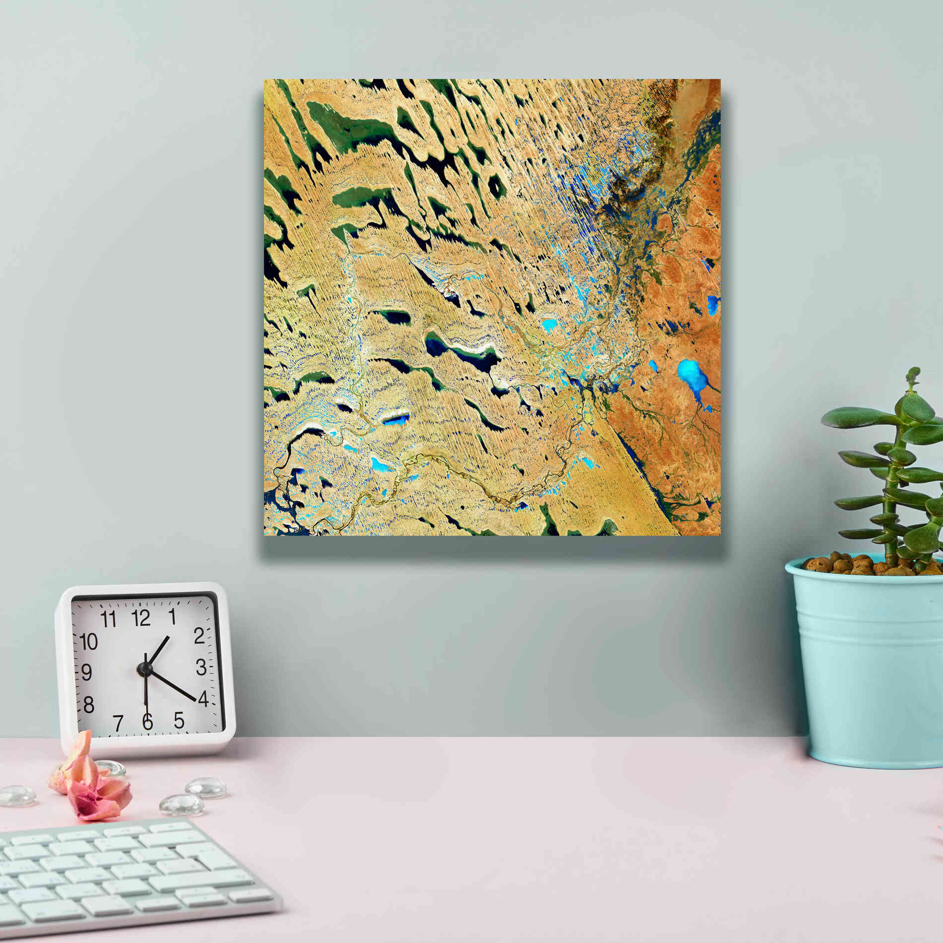 'Earth as Art: Parallel Dunes,' Canvas Wall Art,12 x 12