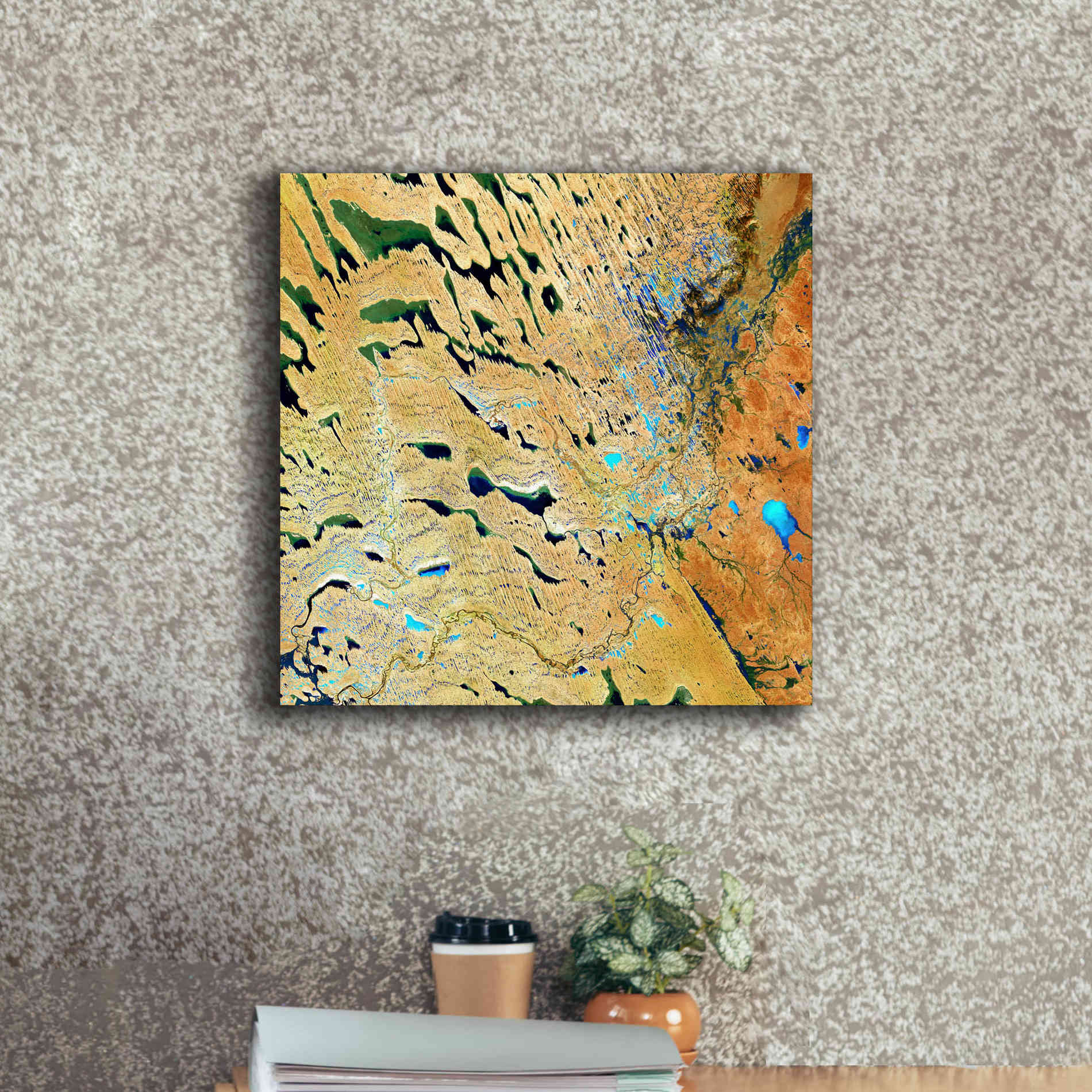 'Earth as Art: Parallel Dunes,' Canvas Wall Art,18 x 18