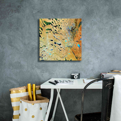 Image of 'Earth as Art: Parallel Dunes,' Canvas Wall Art,18 x 18