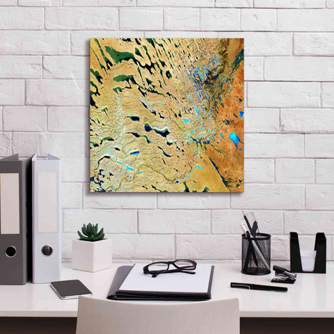 Image of 'Earth as Art: Parallel Dunes,' Canvas Wall Art,18 x 18