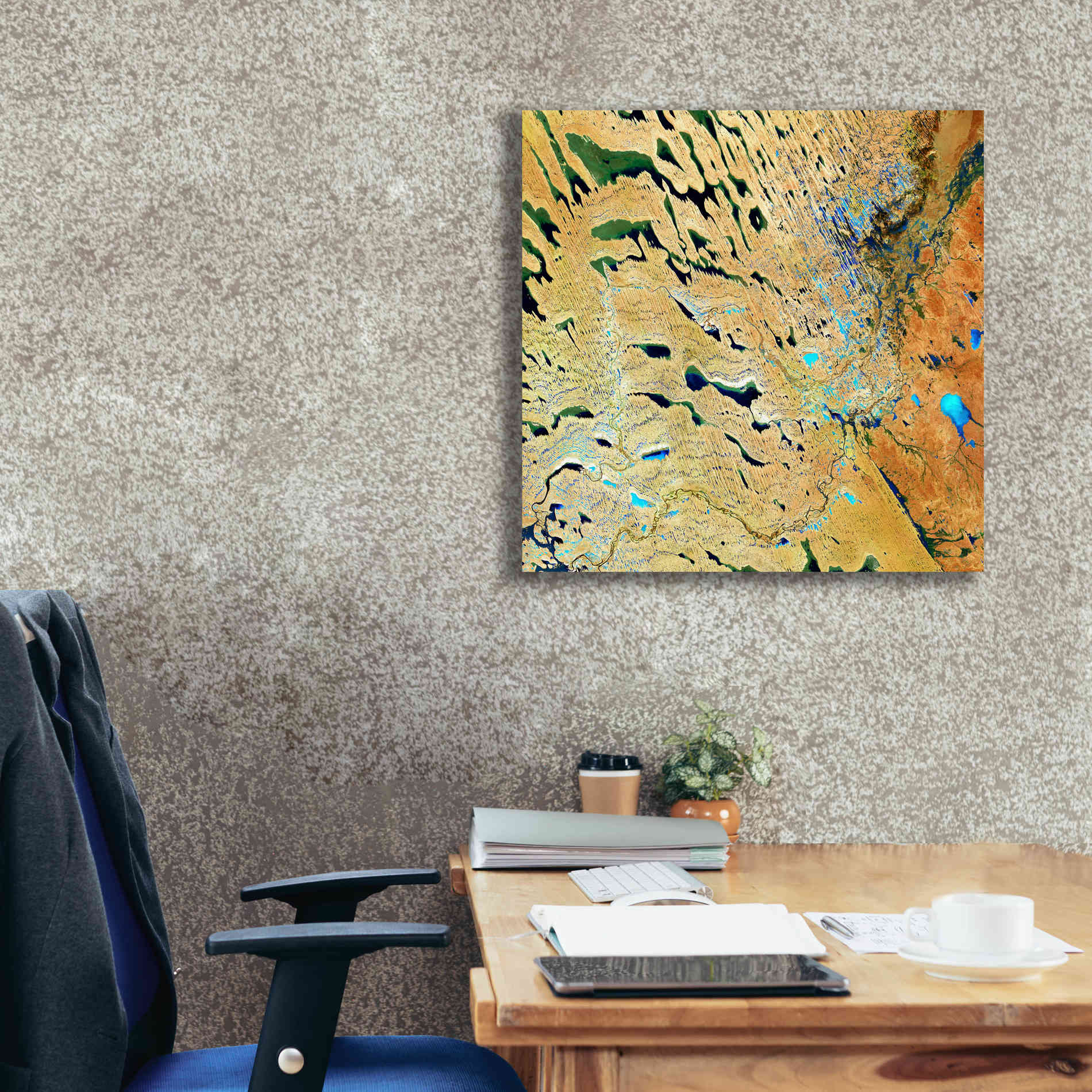 'Earth as Art: Parallel Dunes,' Canvas Wall Art,26 x 26