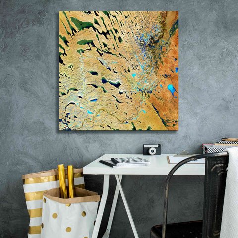 Image of 'Earth as Art: Parallel Dunes,' Canvas Wall Art,26 x 26