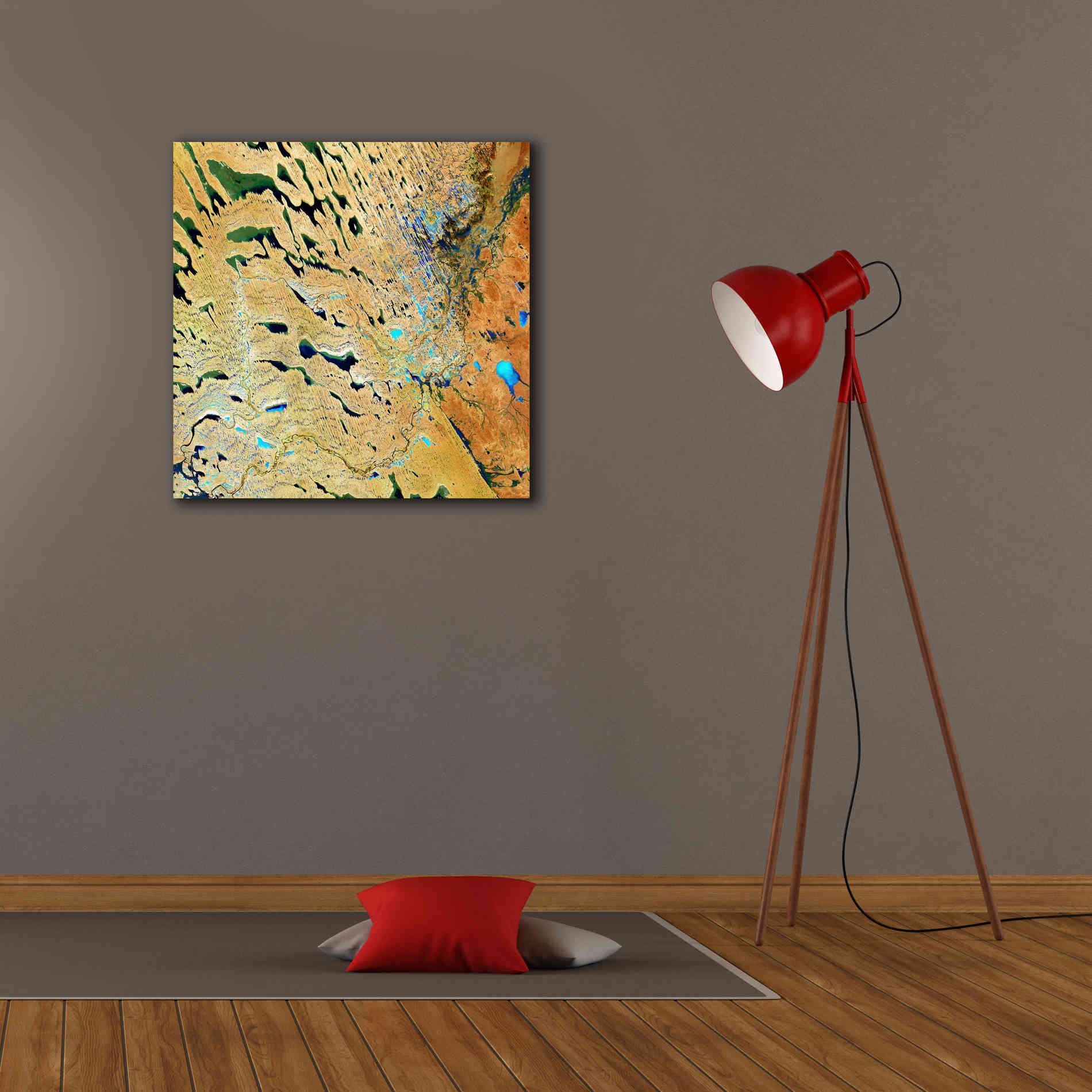 'Earth as Art: Parallel Dunes,' Canvas Wall Art,26 x 26