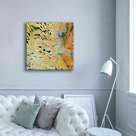 Image of 'Earth as Art: Parallel Dunes,' Canvas Wall Art,37 x 37