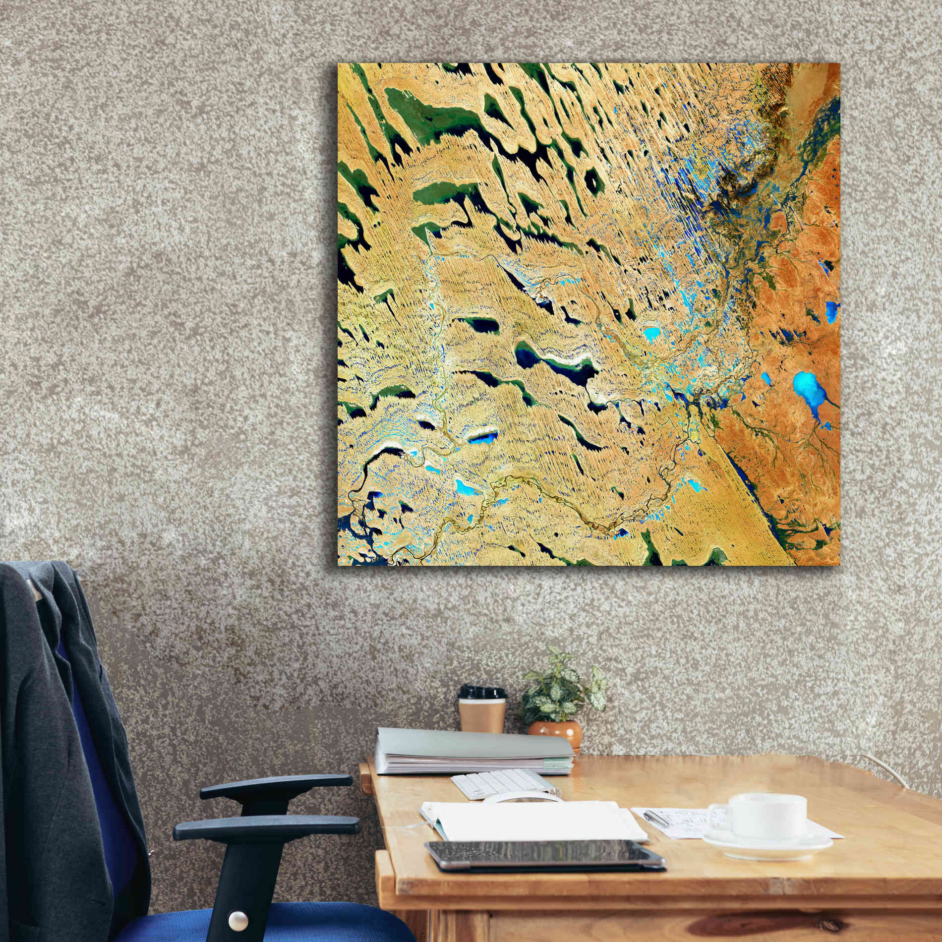 'Earth as Art: Parallel Dunes,' Canvas Wall Art,37 x 37
