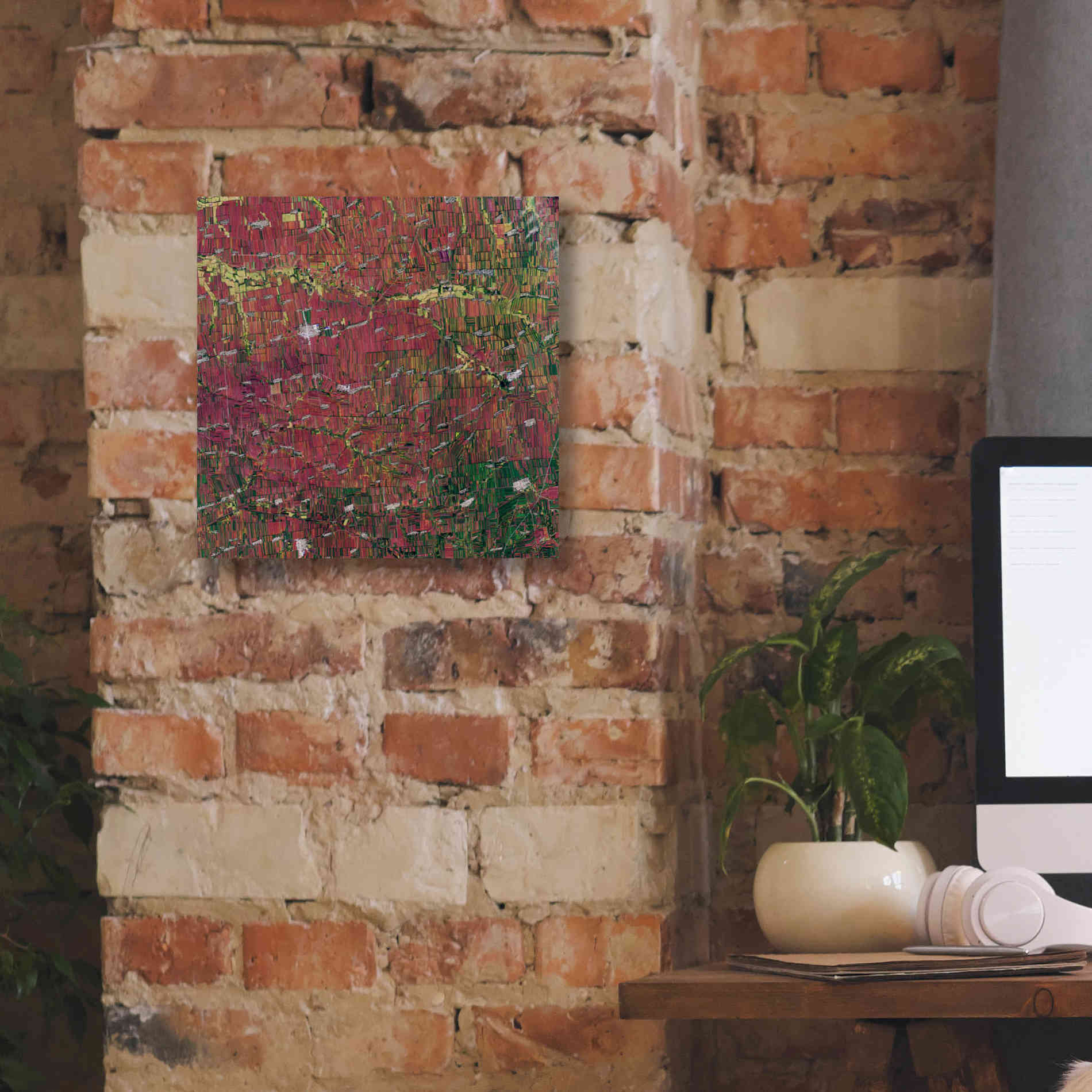 'Earth as Art: Shifting Shapes,' Canvas Wall Art,12 x 12