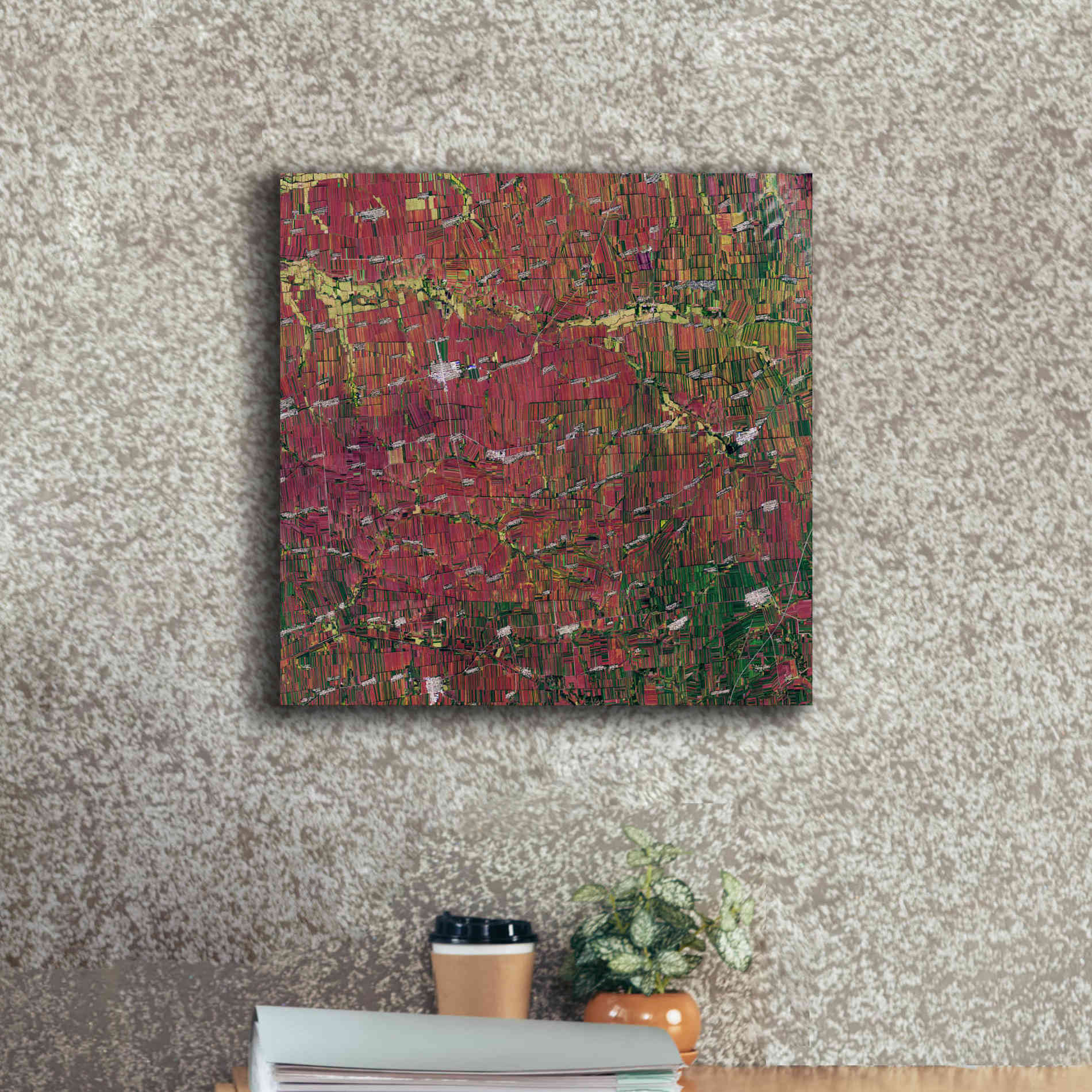 'Earth as Art: Shifting Shapes,' Canvas Wall Art,18 x 18