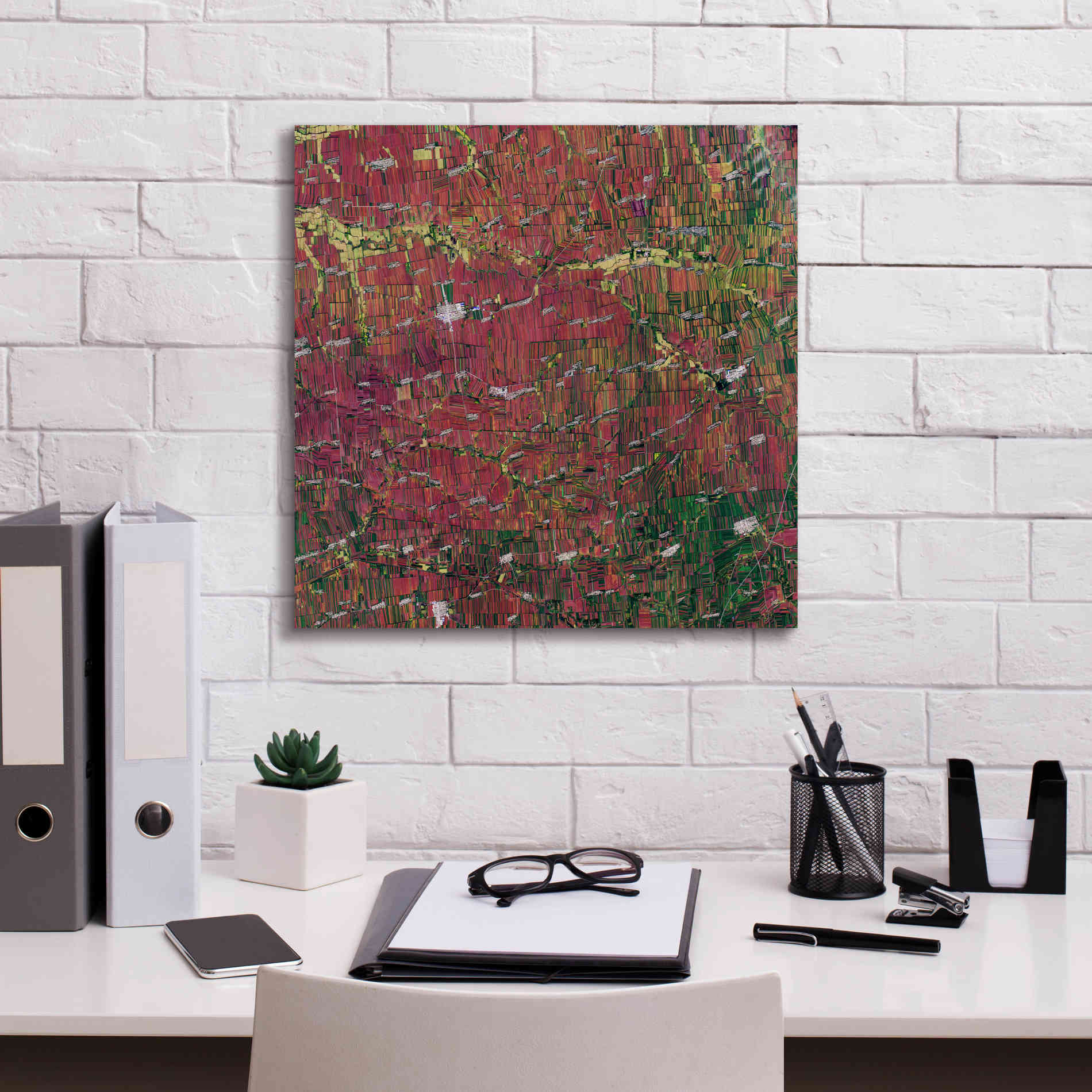 'Earth as Art: Shifting Shapes,' Canvas Wall Art,18 x 18