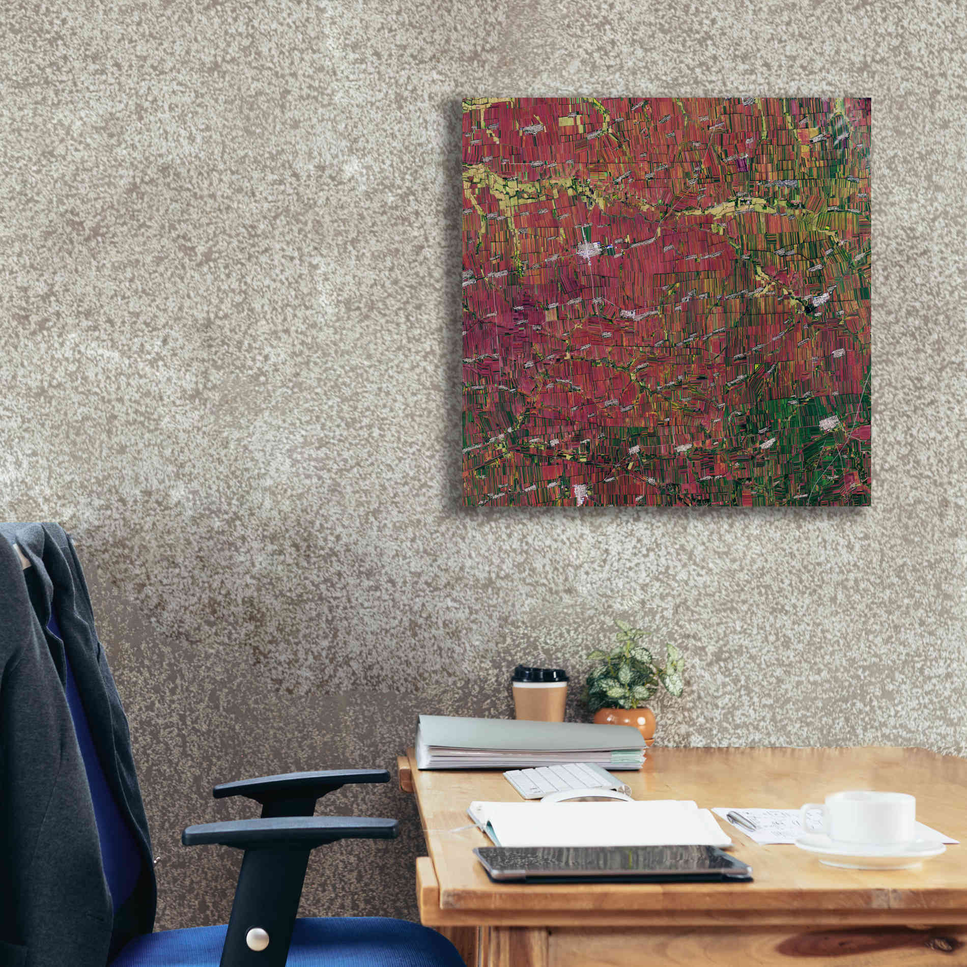 'Earth as Art: Shifting Shapes,' Canvas Wall Art,26 x 26