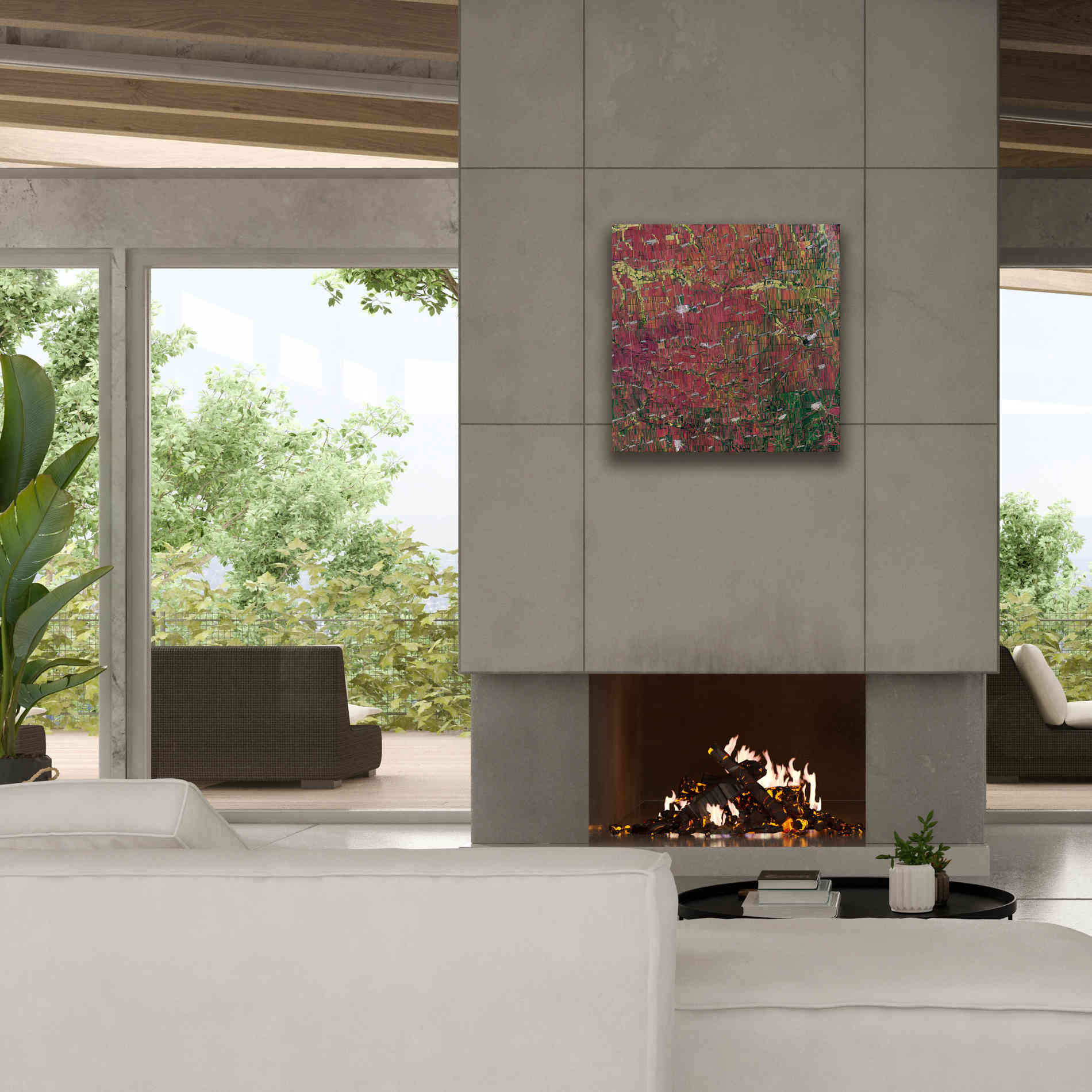 'Earth as Art: Shifting Shapes,' Canvas Wall Art,26 x 26