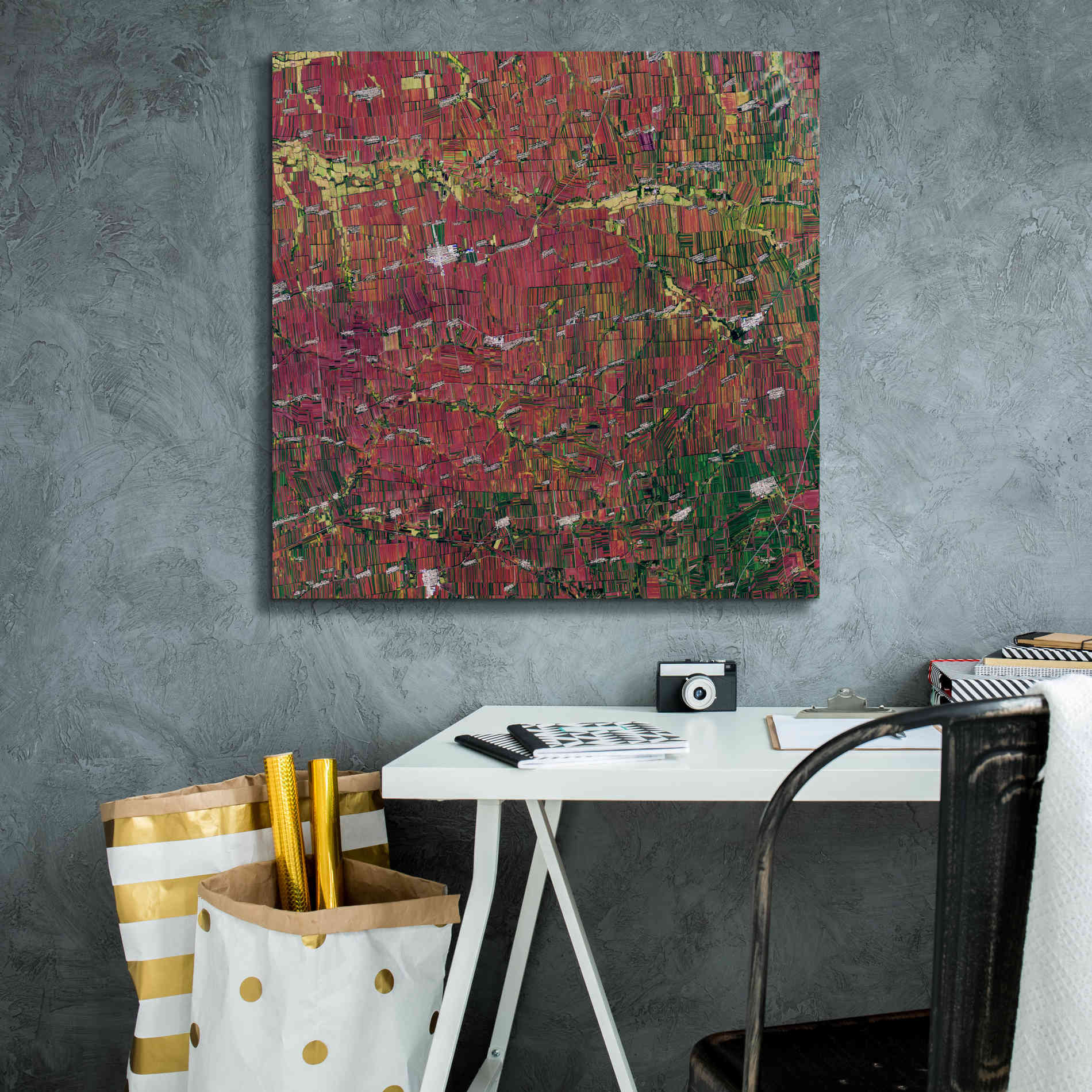 'Earth as Art: Shifting Shapes,' Canvas Wall Art,26 x 26