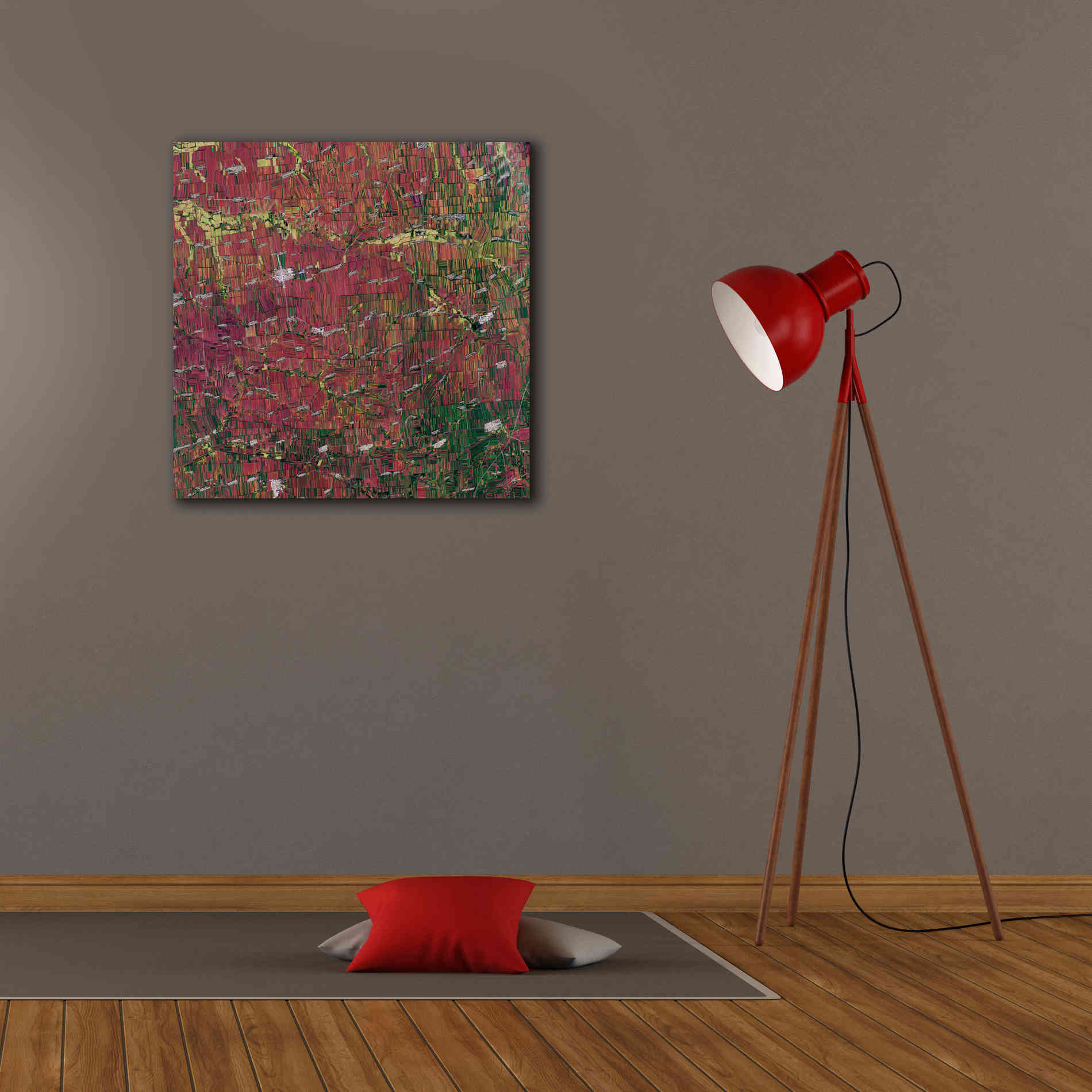 'Earth as Art: Shifting Shapes,' Canvas Wall Art,26 x 26