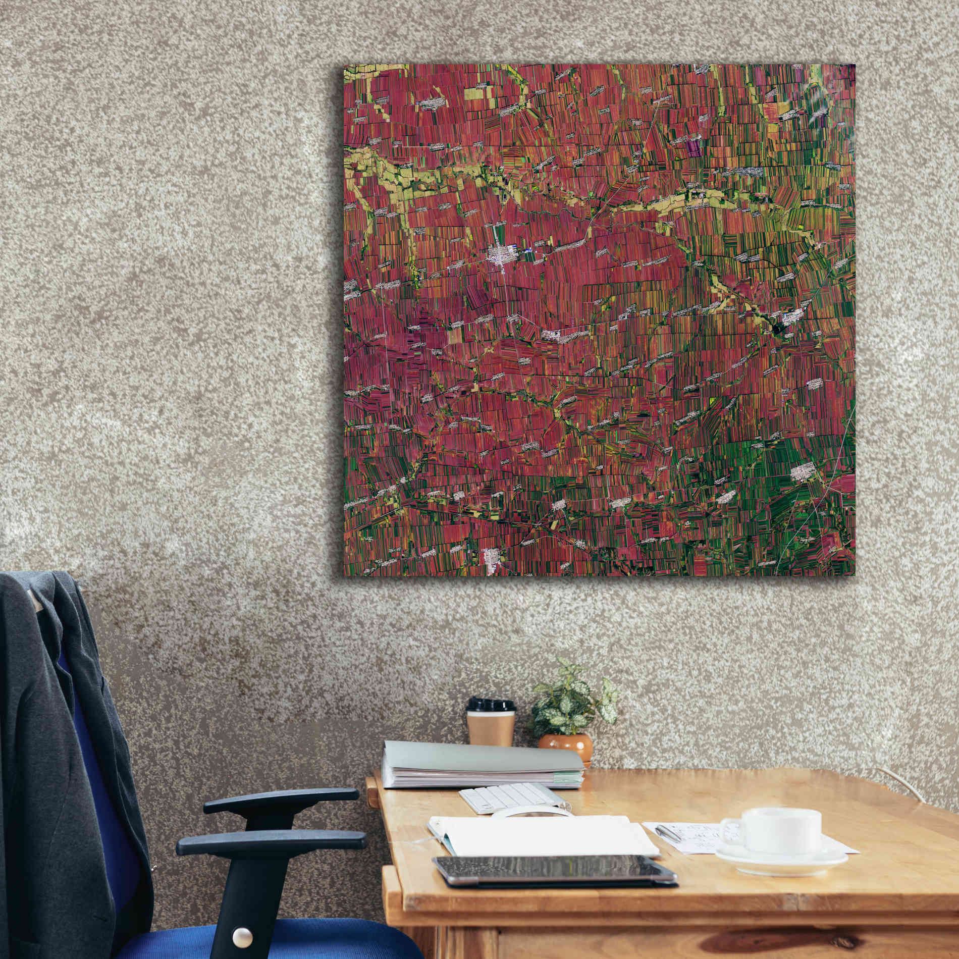 'Earth as Art: Shifting Shapes,' Canvas Wall Art,37 x 37