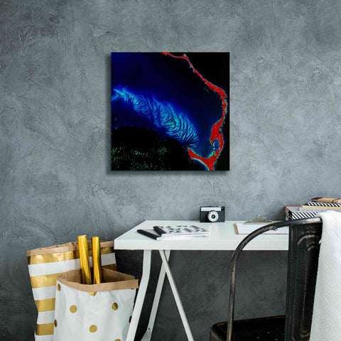 Image of 'Earth as Art: Shoal Complex,' Canvas Wall Art,18 x 18