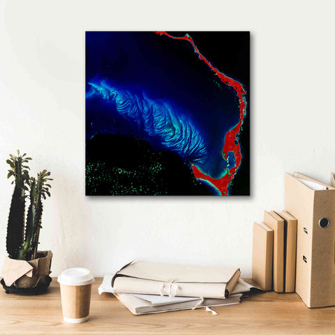 Image of 'Earth as Art: Shoal Complex,' Canvas Wall Art,18 x 18