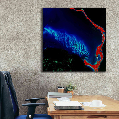 Image of 'Earth as Art: Shoal Complex,' Canvas Wall Art,37 x 37