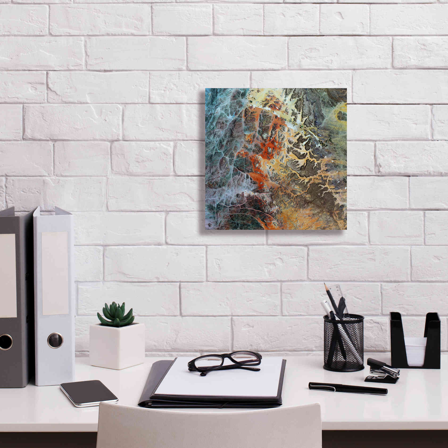 'Earth as Art: Unfriendly Landscape,' Canvas Wall Art,12 x 12