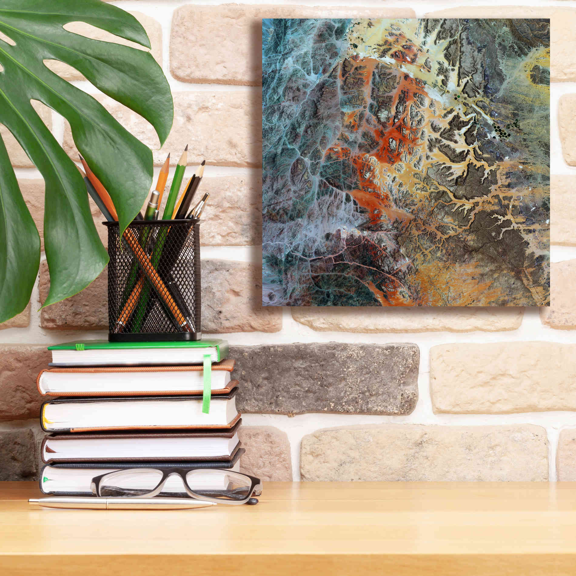 'Earth as Art: Unfriendly Landscape,' Canvas Wall Art,12 x 12