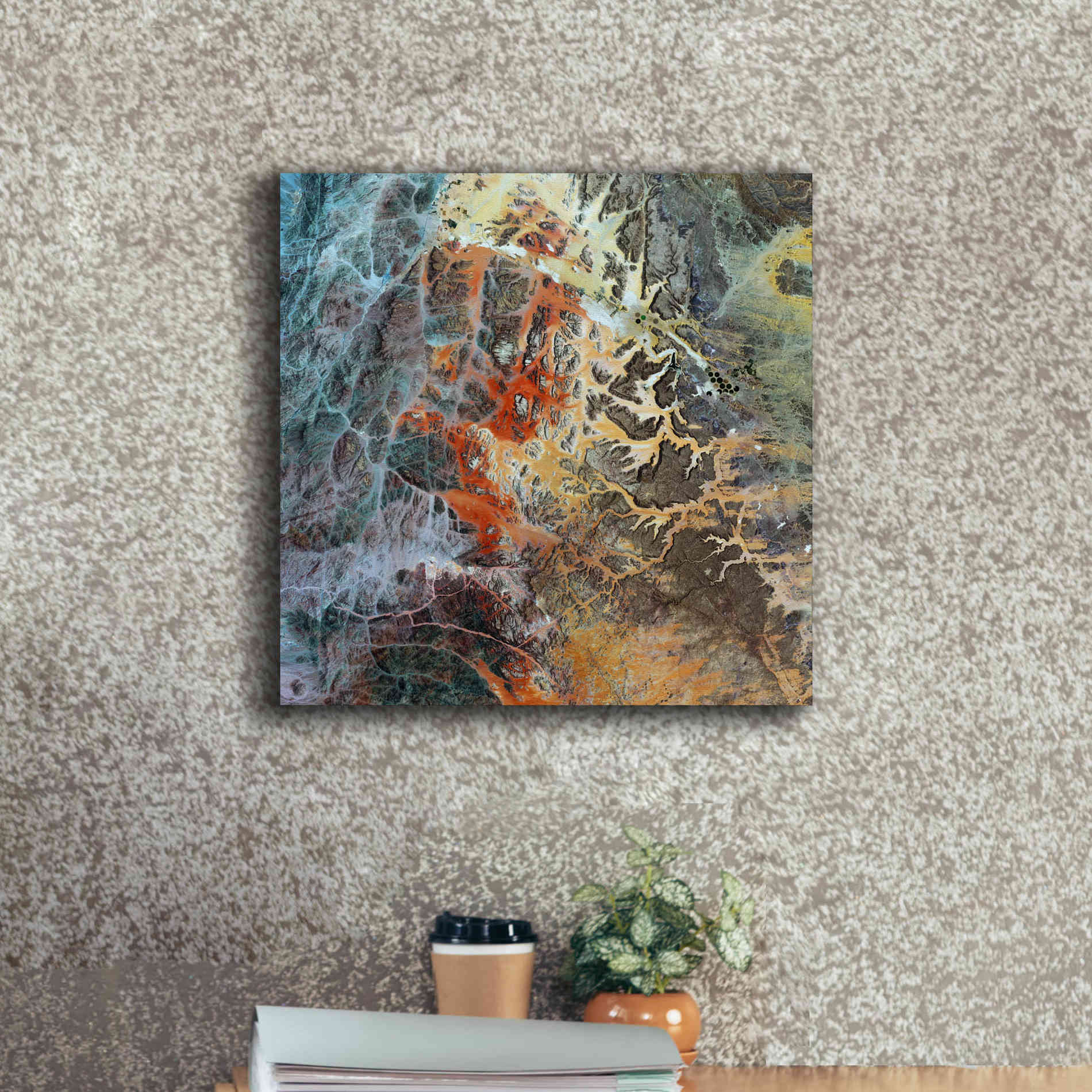 'Earth as Art: Unfriendly Landscape,' Canvas Wall Art,18 x 18