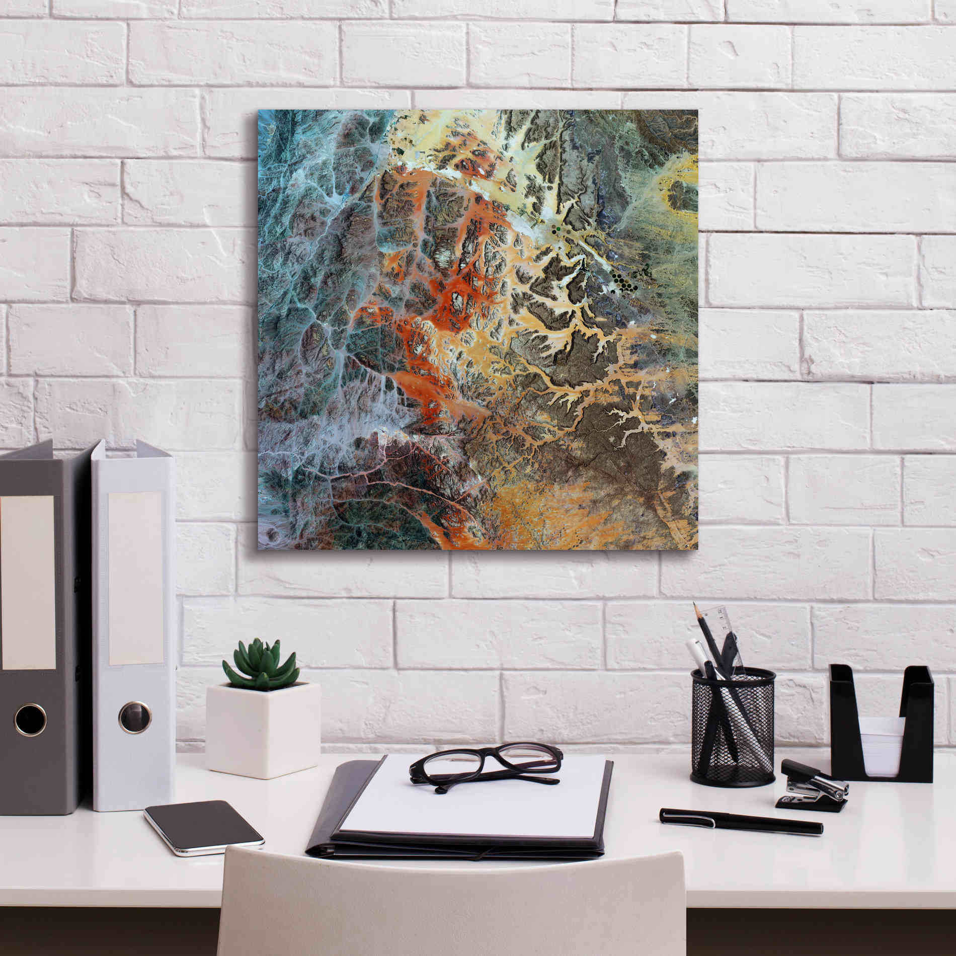 'Earth as Art: Unfriendly Landscape,' Canvas Wall Art,18 x 18