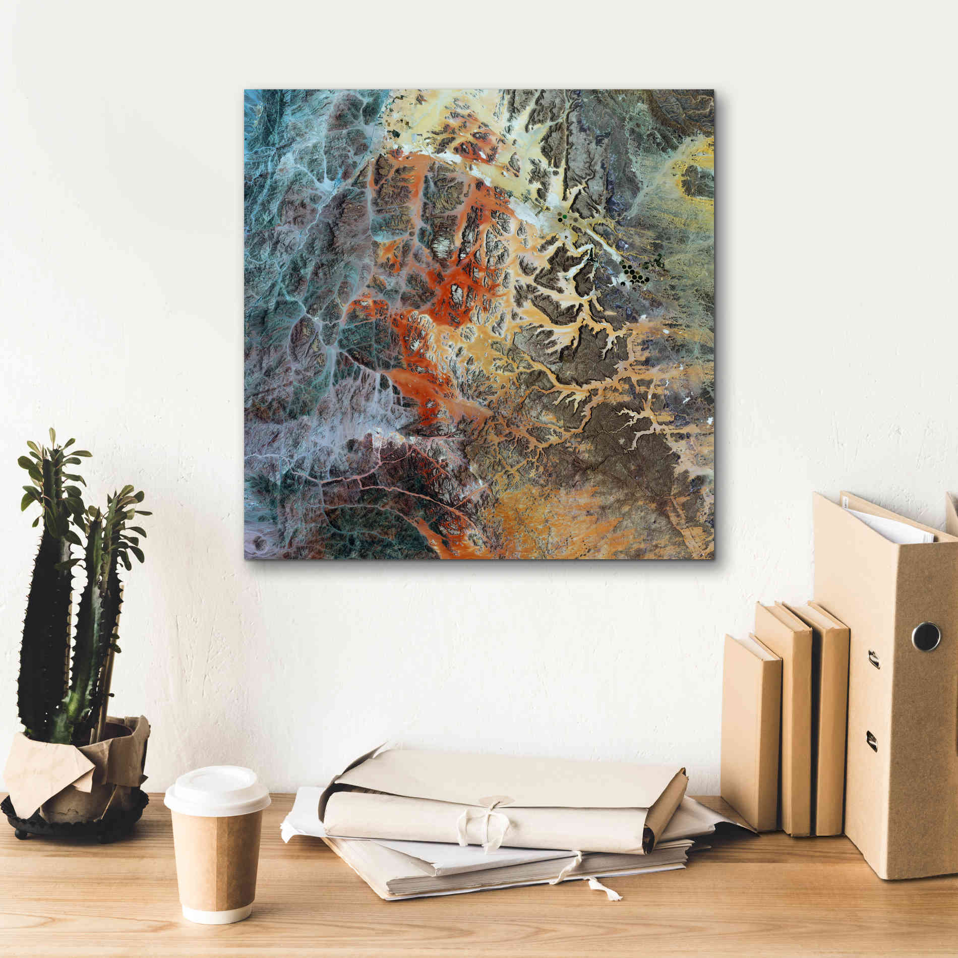 'Earth as Art: Unfriendly Landscape,' Canvas Wall Art,18 x 18