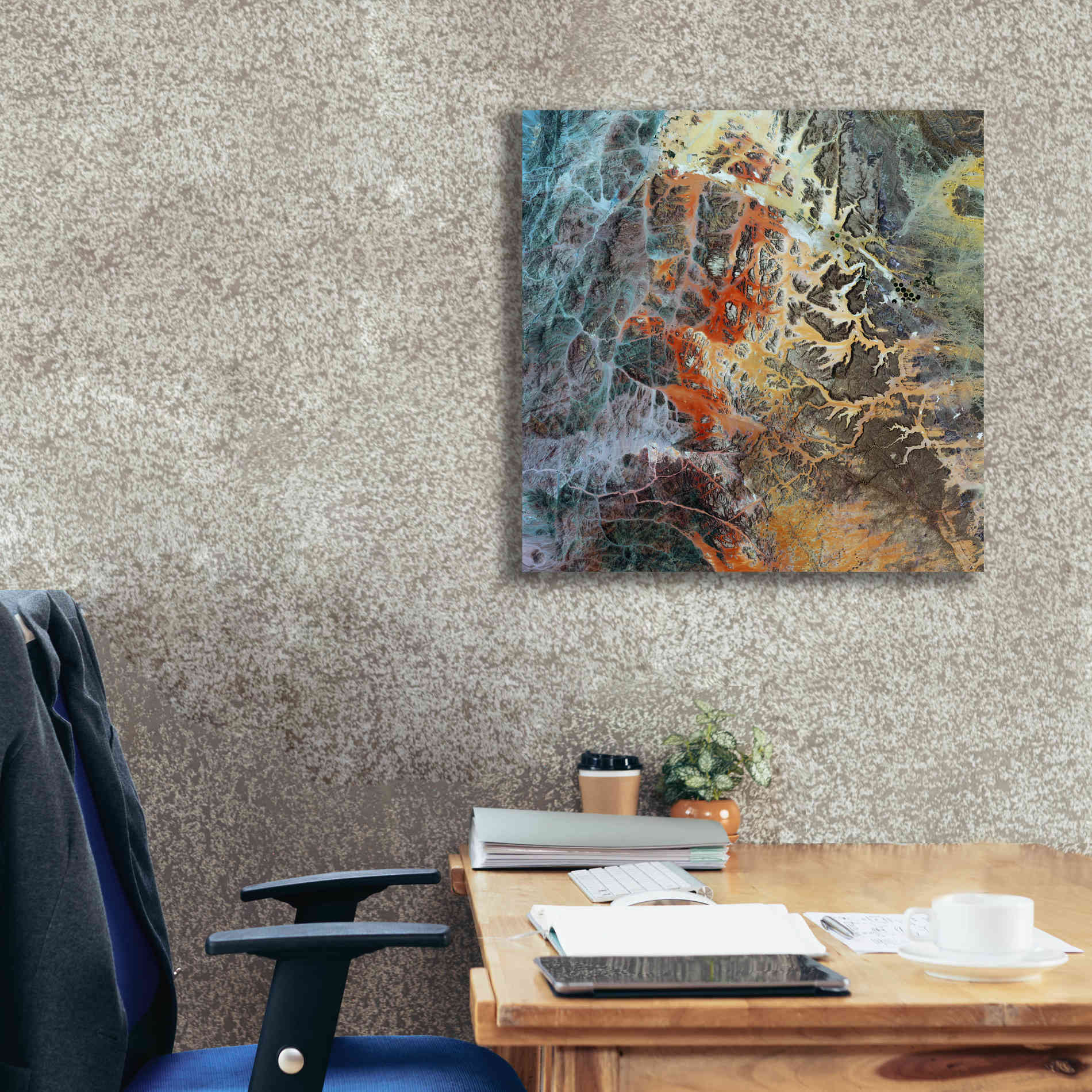 'Earth as Art: Unfriendly Landscape,' Canvas Wall Art,26 x 26