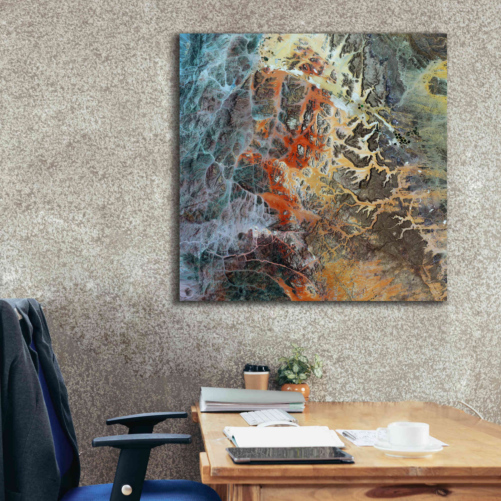 'Earth as Art: Unfriendly Landscape,' Canvas Wall Art,37 x 37